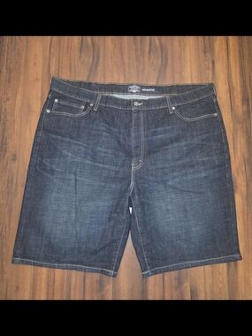 EUC Levi Strauss Signature Men's Athletic Dark Denim Jean Shorts Big & Tall 44